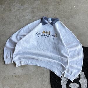 Vintage 90s Kentucky Derby Racing Collared Crewneck